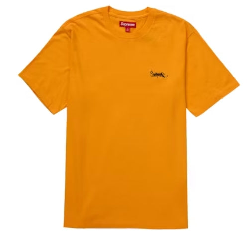 Supreme Washed Tag S/S Top Orange SZ LARGE