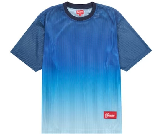 Supreme Gradient Mesh Stripe Jersey Royal SZ LARGE