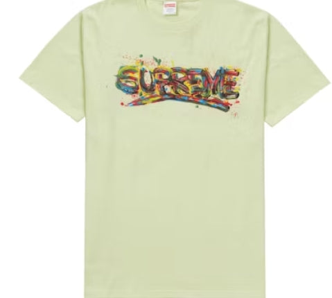 Supreme Paint Logo Tee Pale Mint SZ XL