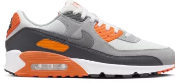 Nike Air Max 90 Summit White Safety Orange Dark Smoke Grey Smoke Grey SZ 12.5 MISSING LID