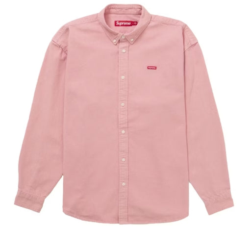 Supreme Small Box Denim Shirt Pink SZ XL DEFECT STAIN