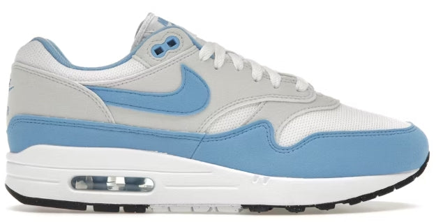 Nike Air Max 1 White University Blue SZ 9.5 MISSING LID
