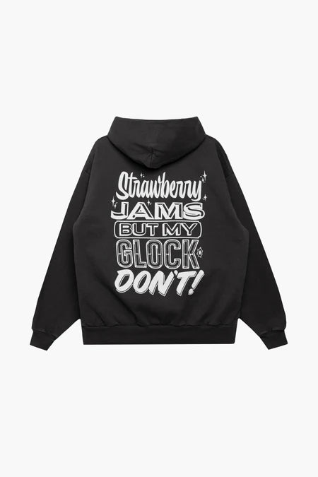 STRAWBERRY HOODIE (VINTAGE BLACK SZ S)