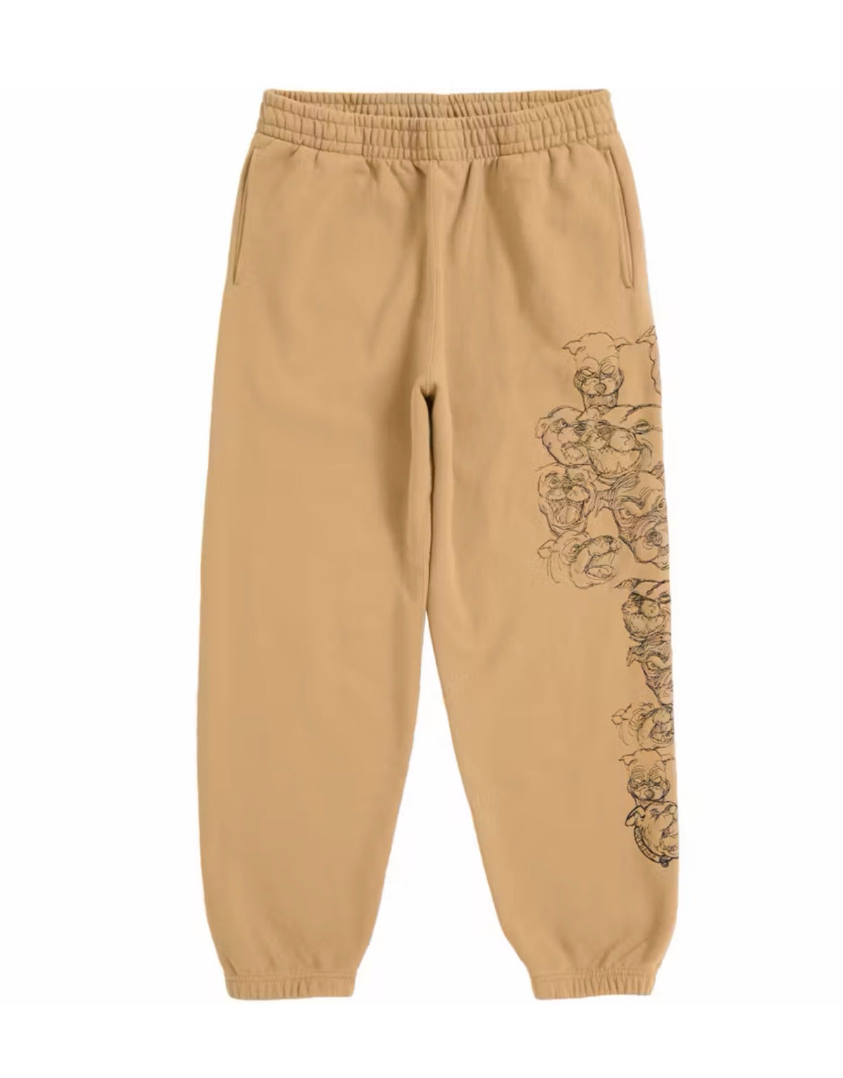 Supreme Pitbulls embroidered Sweatpant Brown