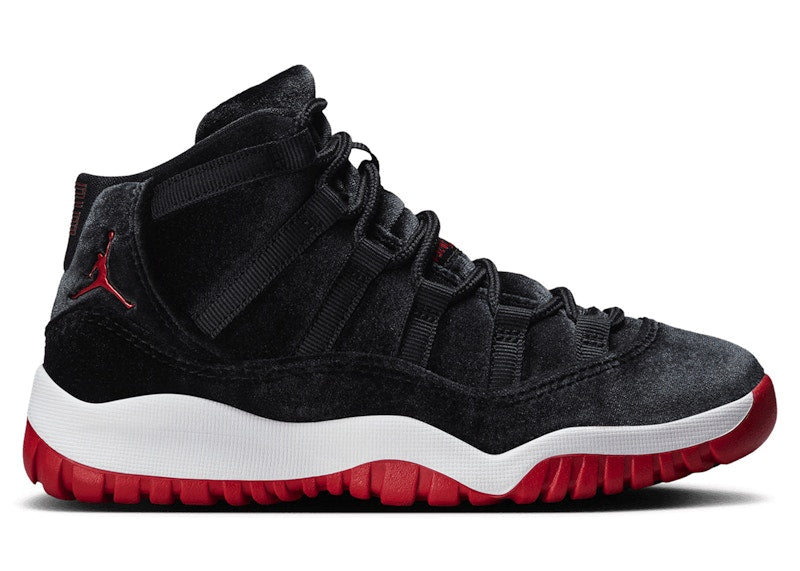 Jordan 11 Retro Bred Velvet (PS) SZ 13.5C MISSING LID