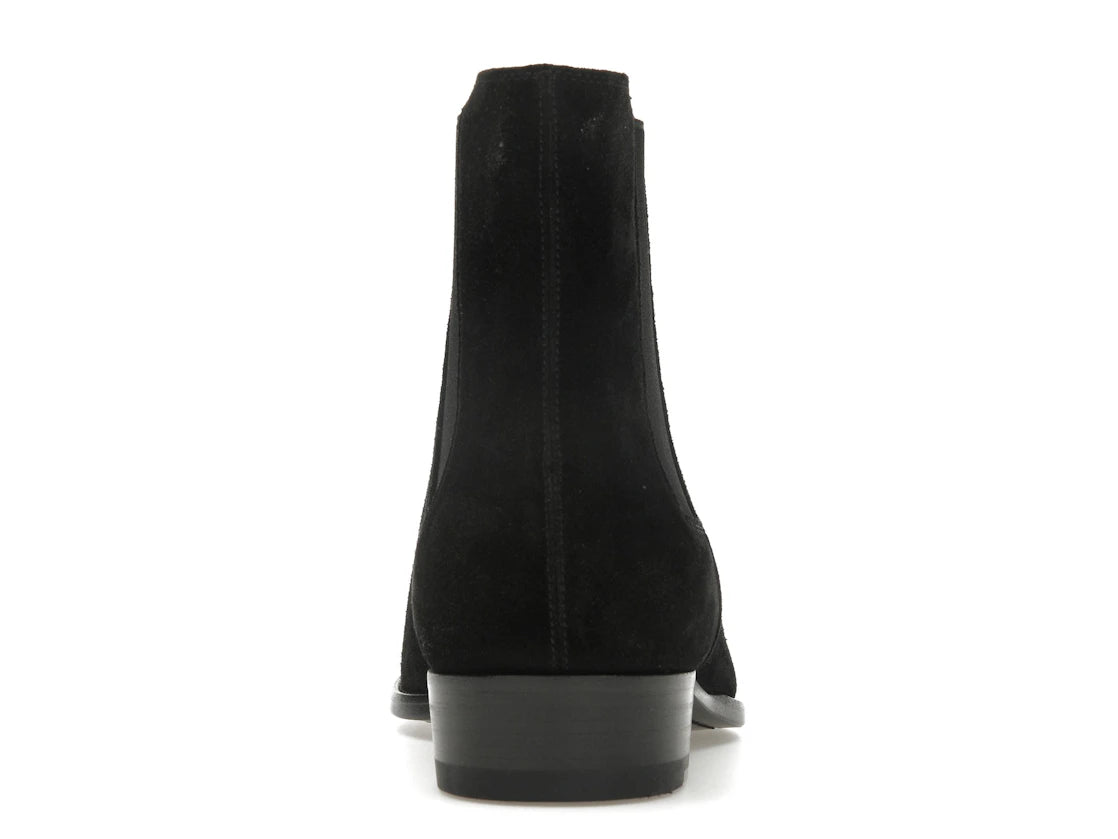 Saint Laurent Wyatt Chelsea Boot Black Suede