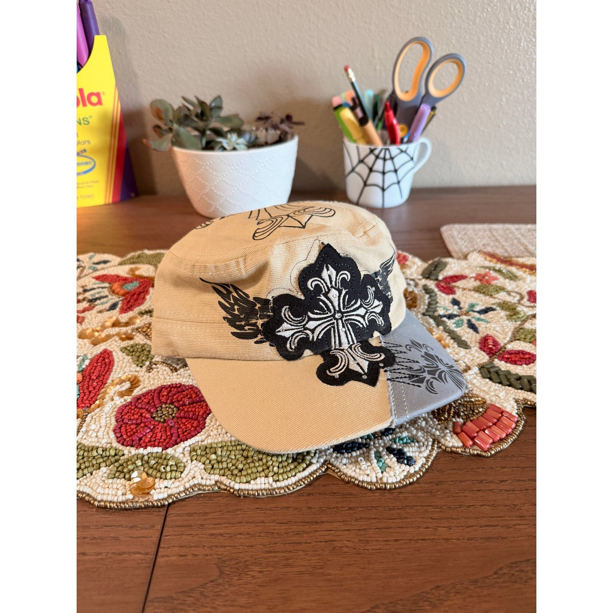 Y2K Tribal Cross Patrol Cap