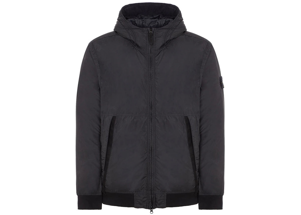 Stone Island Garment Dyed 40823 Crinkle Reps Recycled Nylon Primaloft-TC Jacket Black