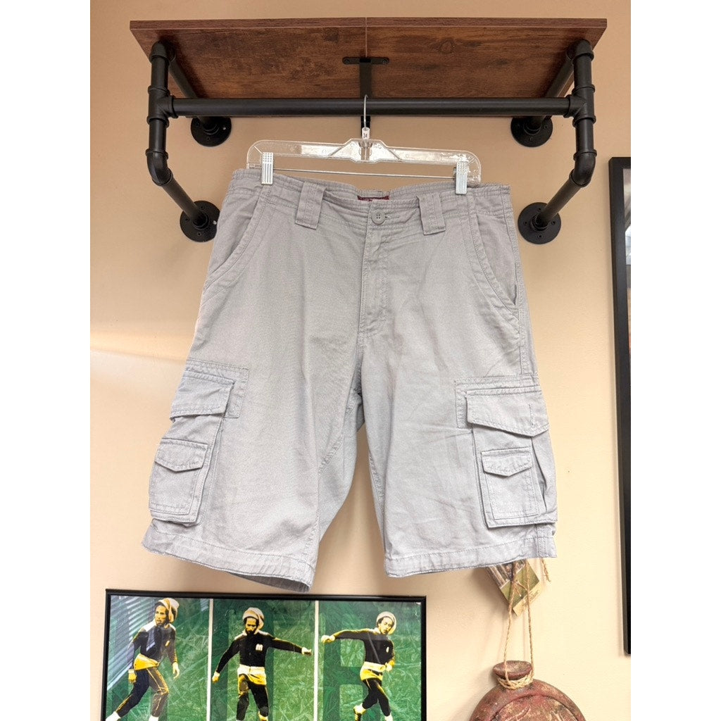 Y2K Matchstick Grey Cargo Shorts