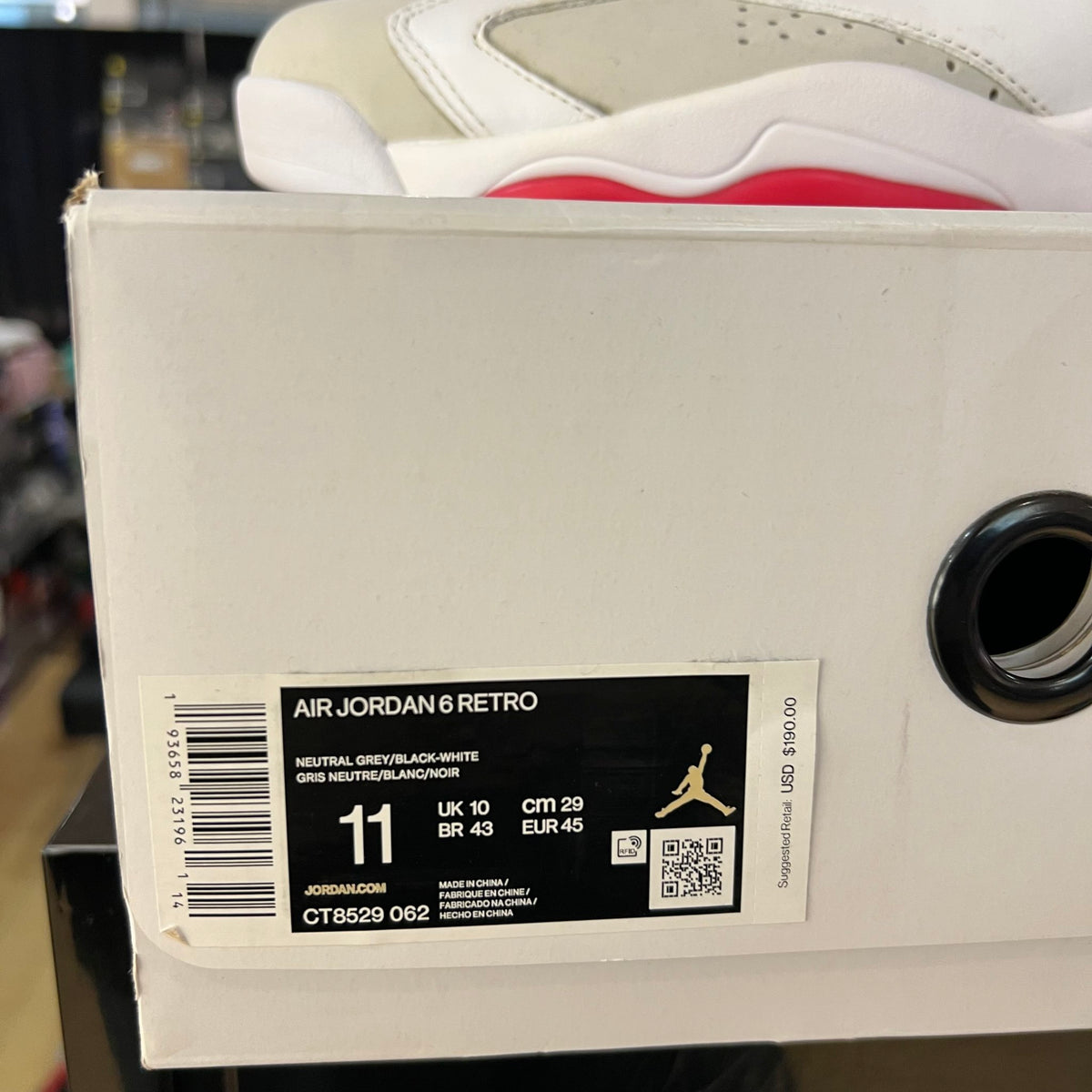 Jordan 6 Retro Hare used