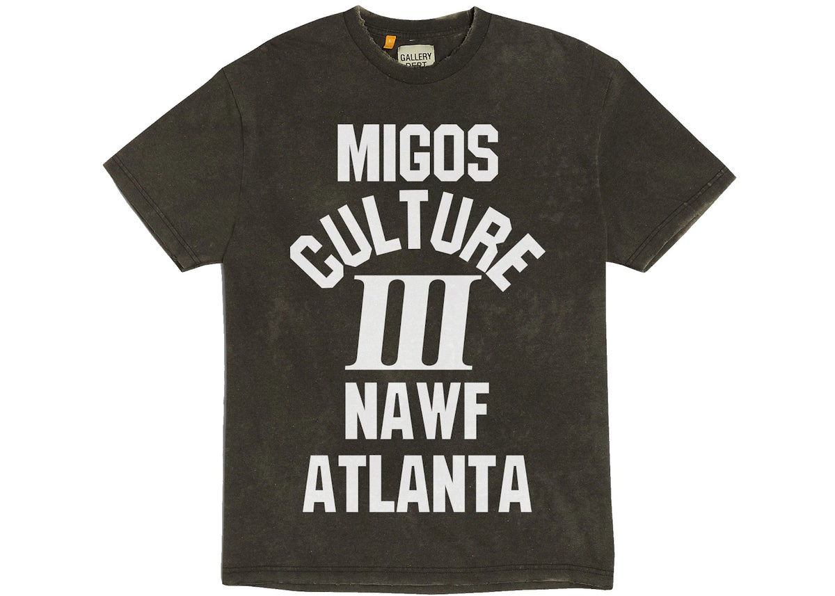 Migos x Gallery Dept. For Culture III YRN T-shirt Washed Black(used)
