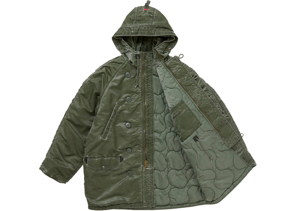 Supreme Washed Flight Satin N 3B Parka Olive
