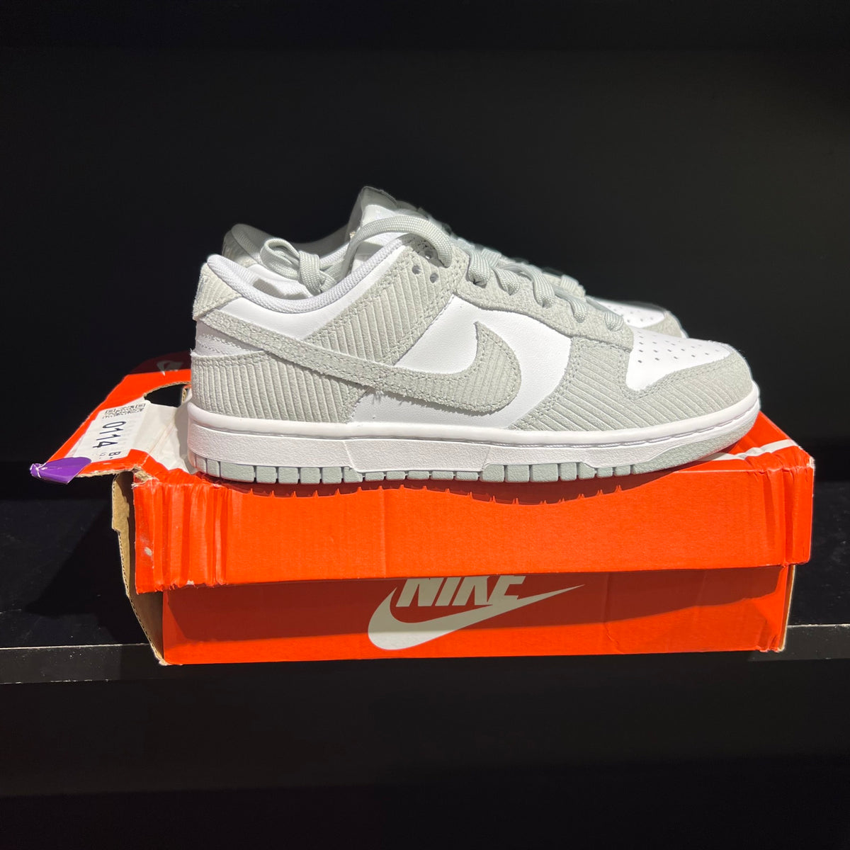 Nike Dunk Low Light Silver Corduroy (Women's) used