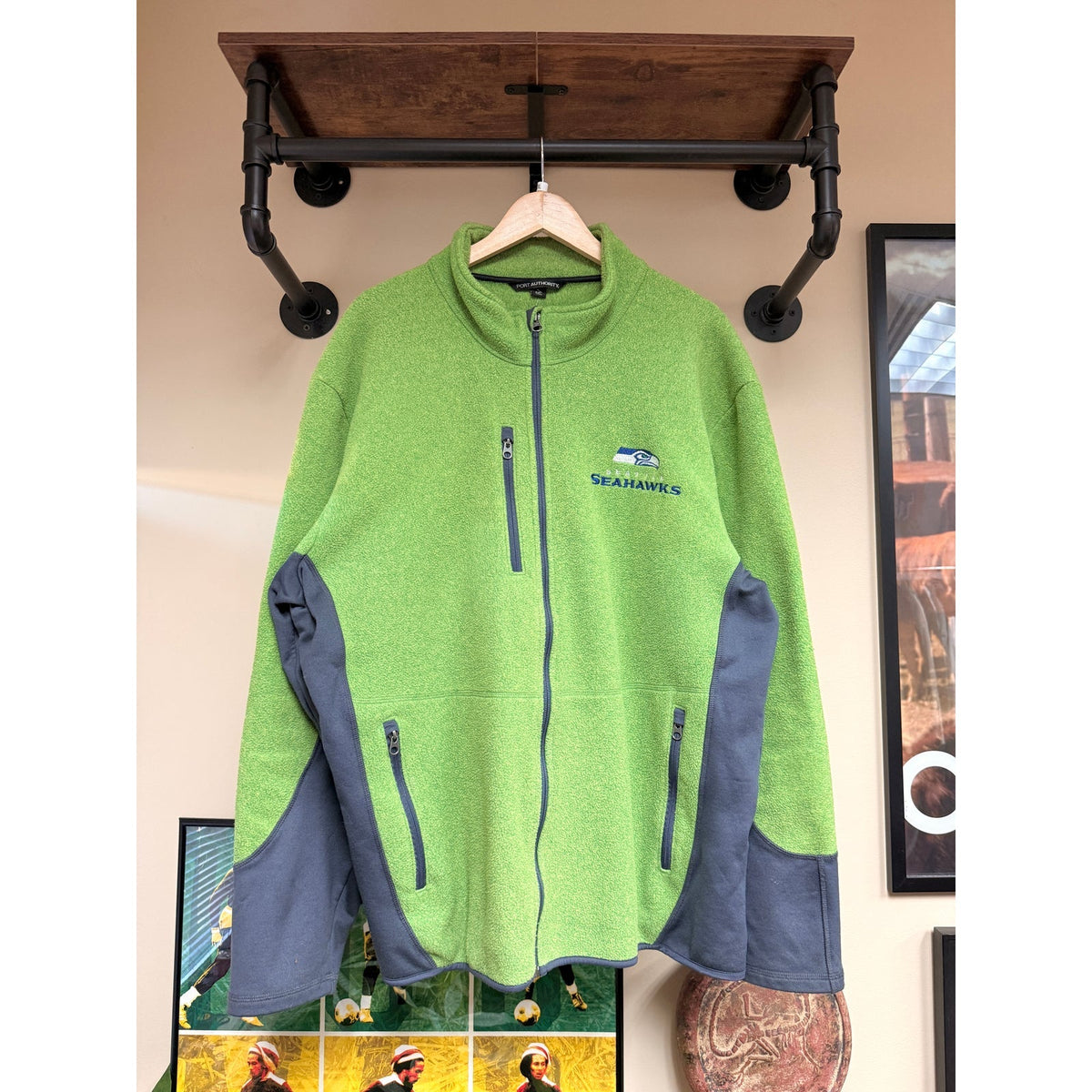 2010s Seattle Seahawks Green Fleece Jacket