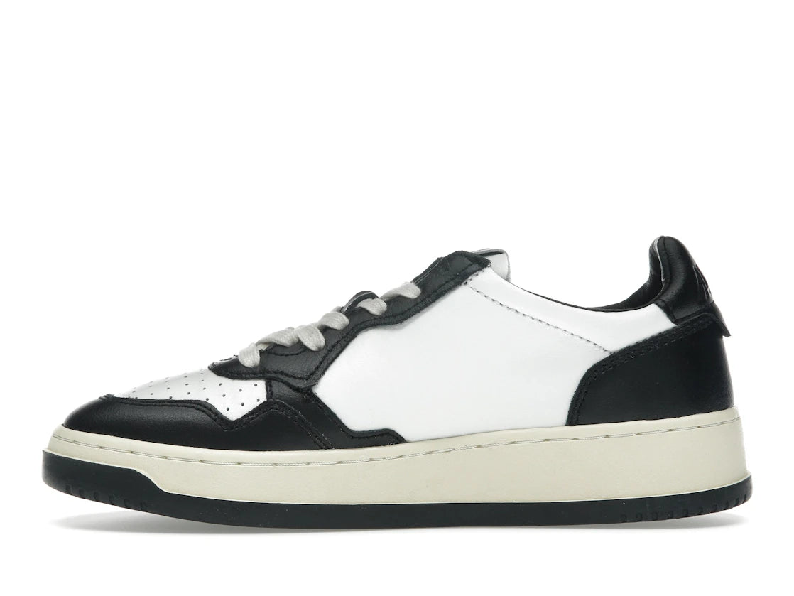 Autry Medalist Leather Low White Black (Women's)