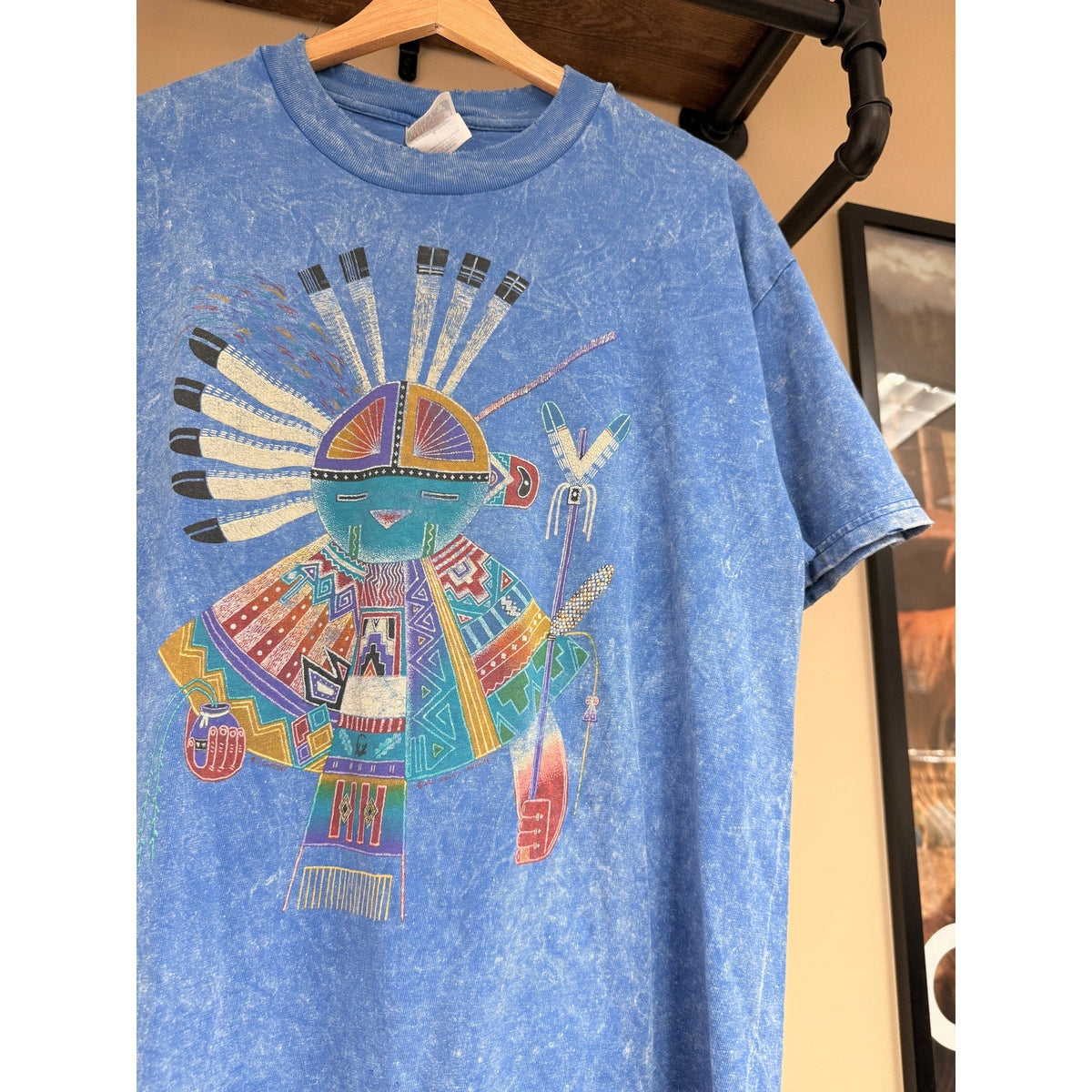 90s Shaman Hieroglyphic Garment Dyed Tee