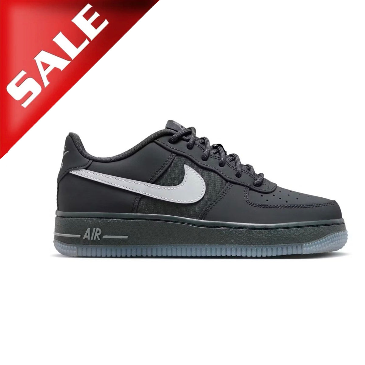 Nike Air Force 1 Low Anthracite Reflective Silver (GS)