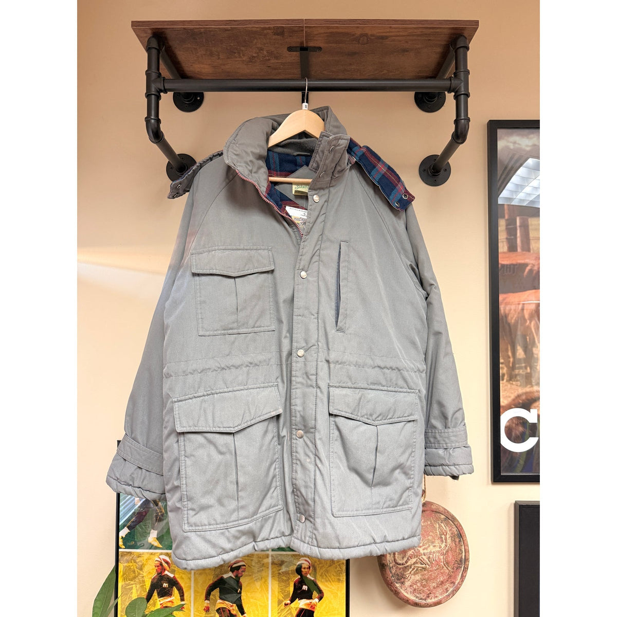 90s St Johns Bay Blanket Lined Hooded Parka