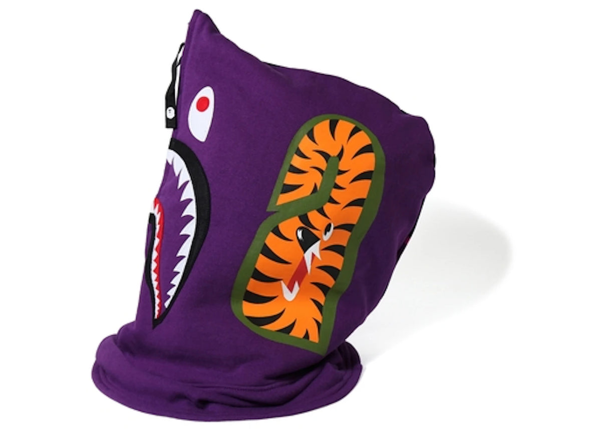 BAPE Color Camo Shark Face Mask Purple