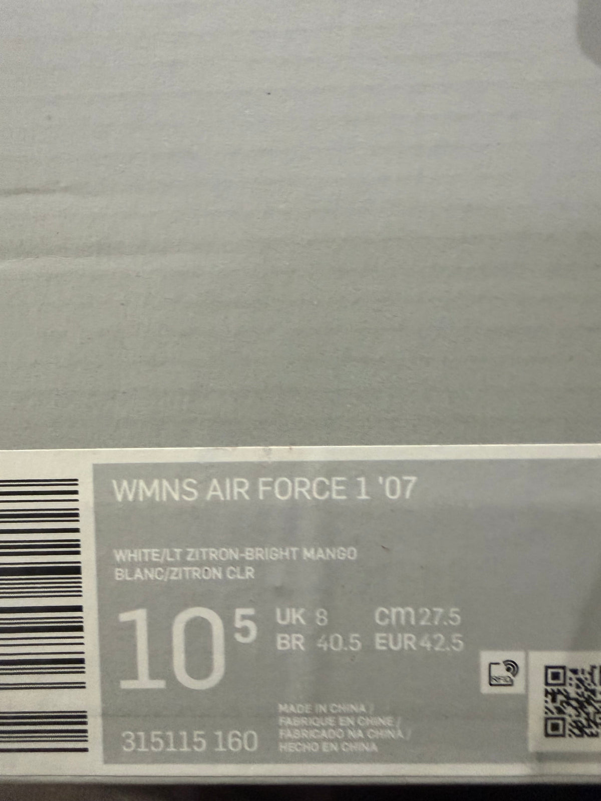 Nike Air Force 1 Low '07 White Citron (Women's)