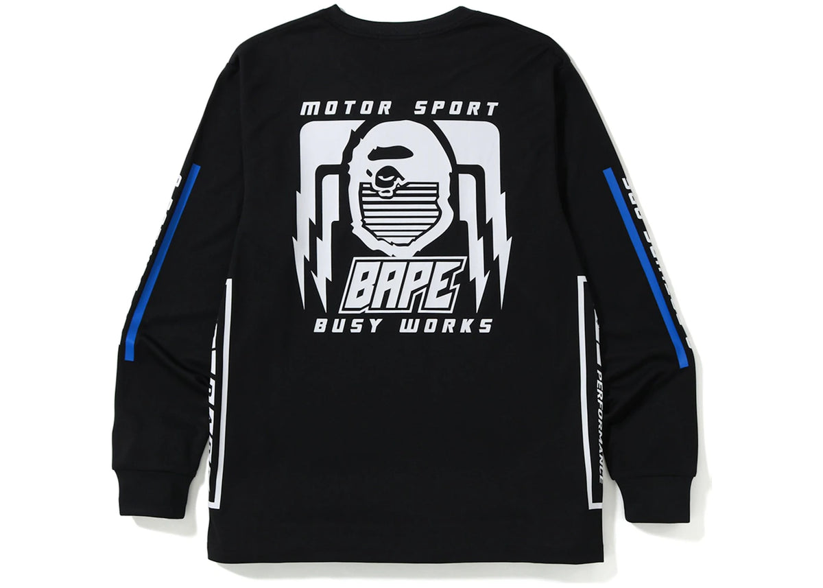 BAPE Motor Sport L/S Tee Black