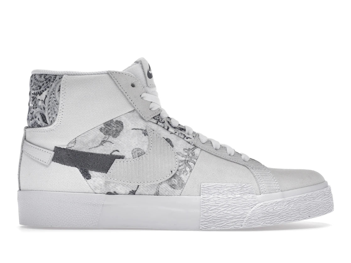 Nike SB Zoom Blazer Mid Premium Floral White Grey