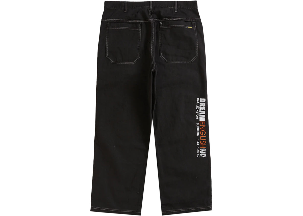 Supreme Mark Leckey Dream English Kid Twill Panel Pants Black