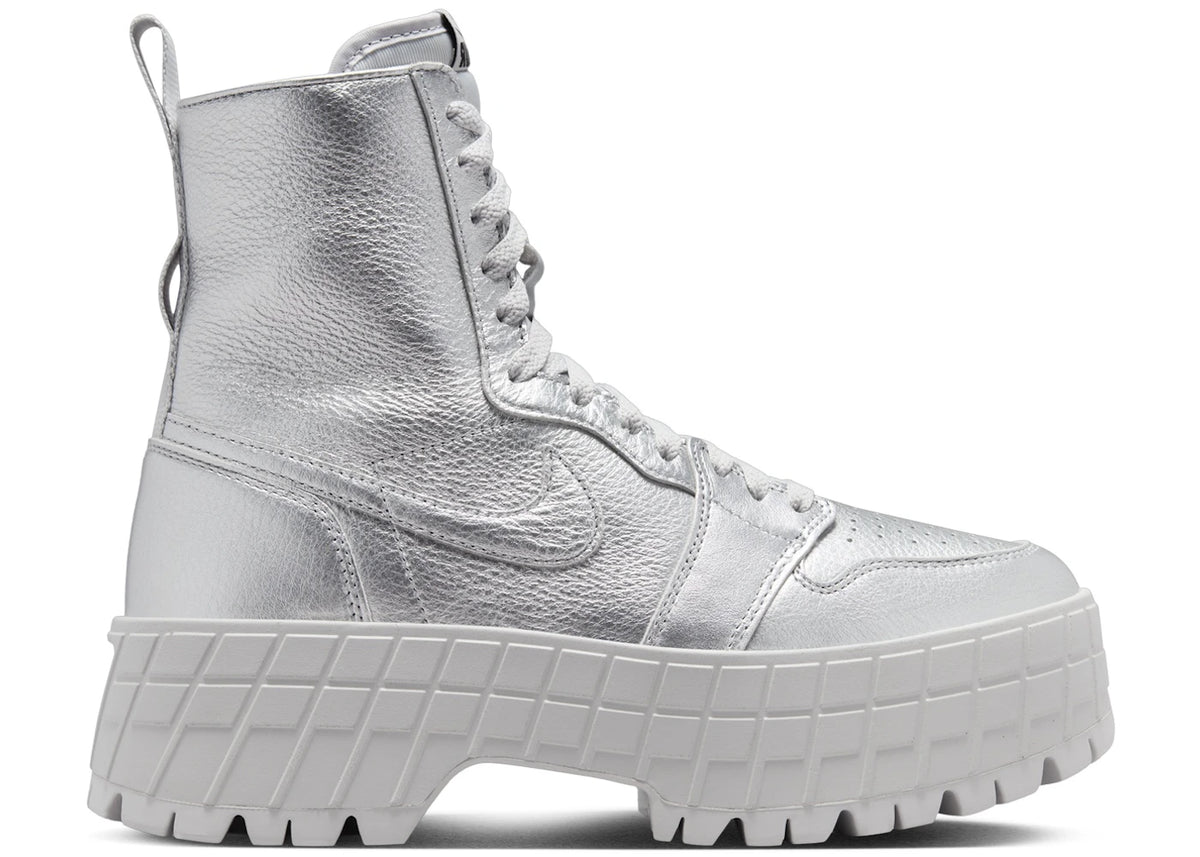 Jordan 1 Brooklyn Metallic Silver Neutral Grey (Women's)