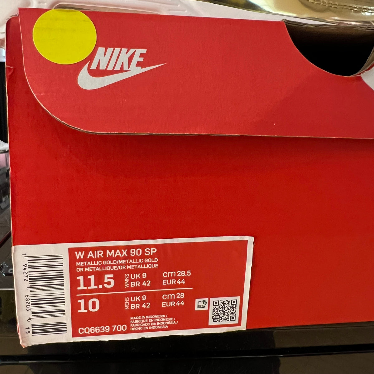Nike Air Max 90 Metallic Gold (2020) (Women's) used