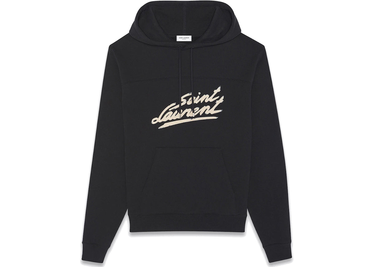 Saint Laurent 50s Signature Hoodie Black