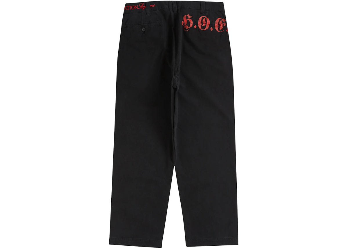 Supreme Bernadette Corporation Old English Chino Pant Black