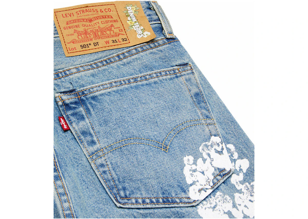 X 32 Denim Tears x Levi's Cotton Wreath Jean Light Wash