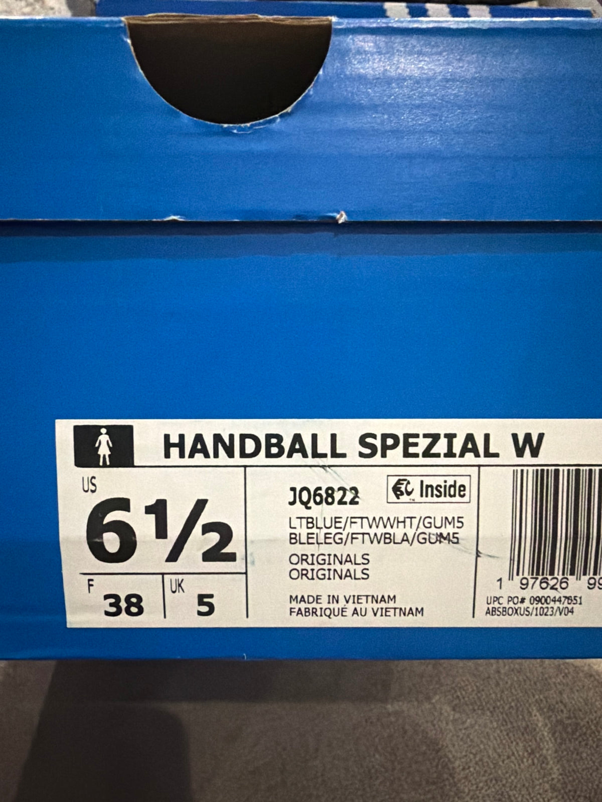 adidas Handball Spezial Light Blue Cloud White Gum (Women's)