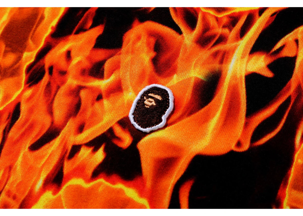 BAPE Flame Wide Tee Orange