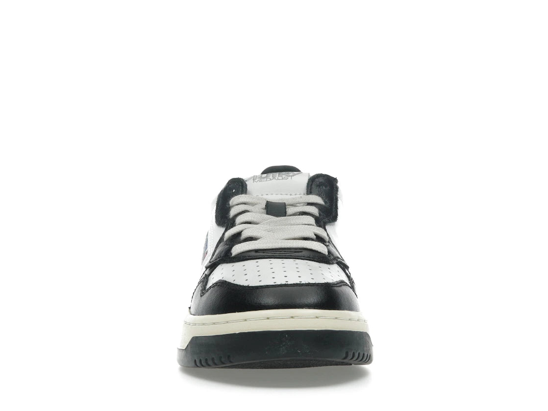 Autry Medalist Leather Low White Black (Women's)