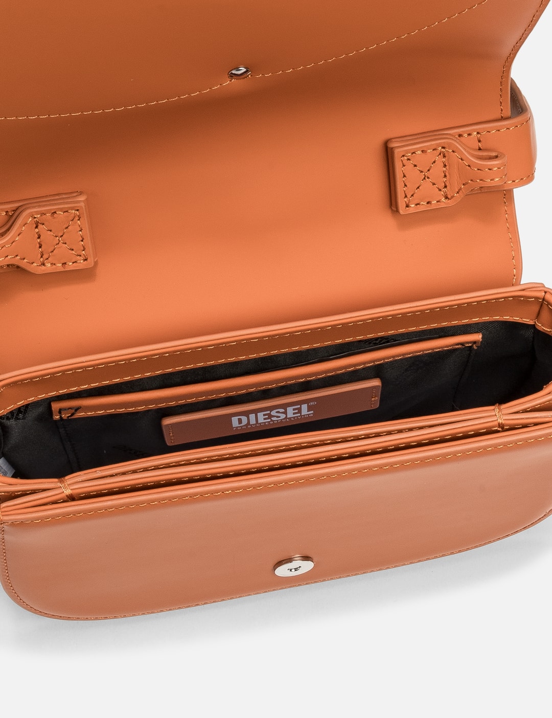 Diesel 1DR Leather Shoulder Bag Orange