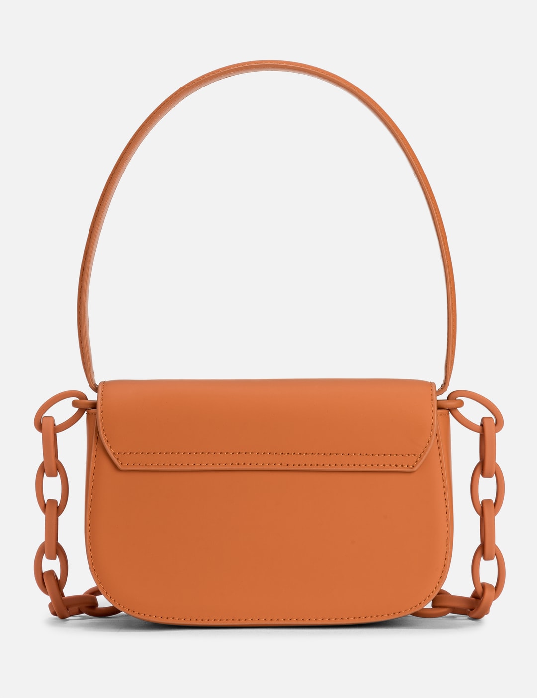 Diesel 1DR Leather Shoulder Bag Orange