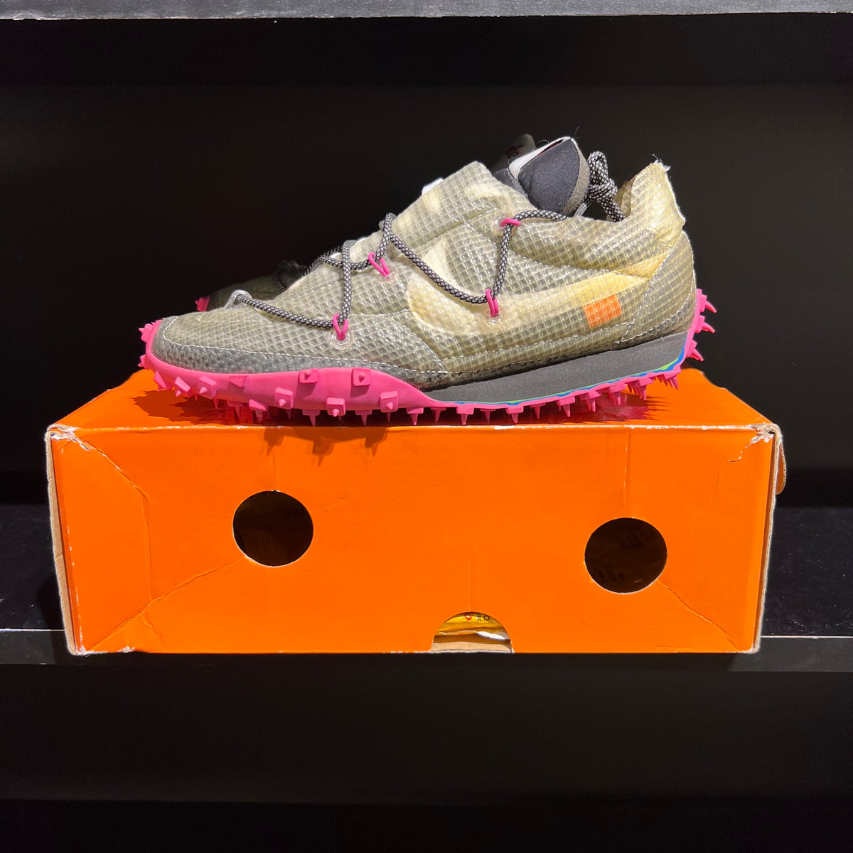 Nike Waffle Racer Off-White Black (Women's) used
