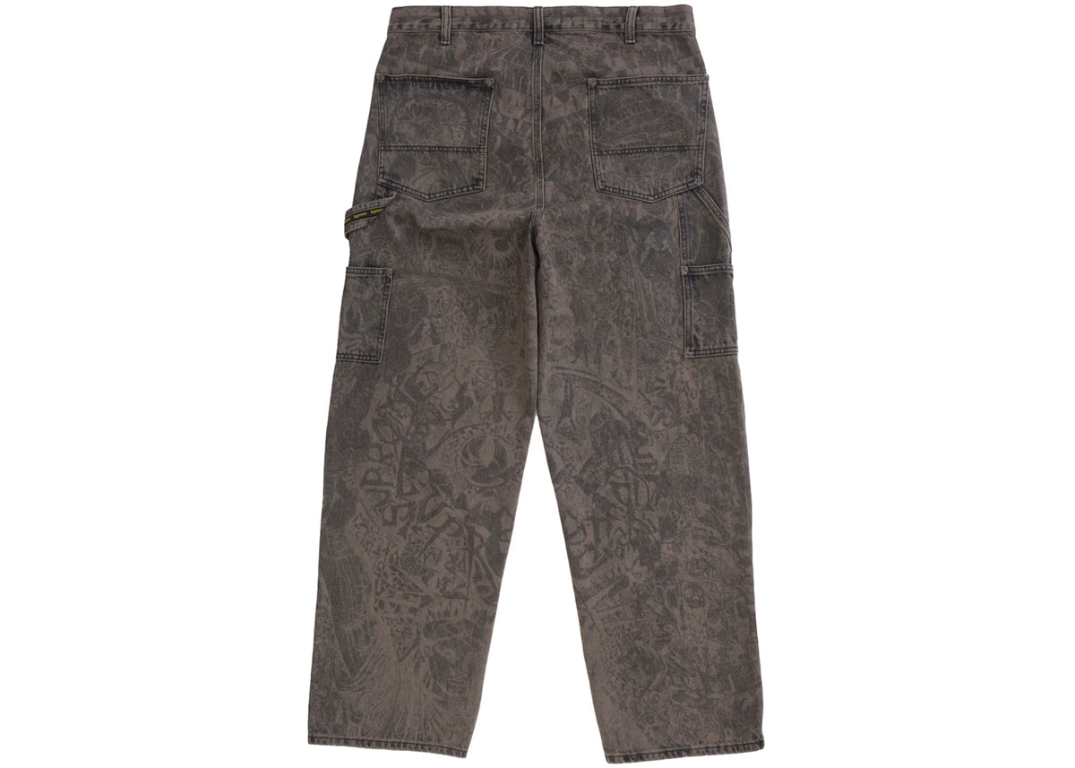 Supreme Double Knee Painter Pant (FW24) Washed Black Mew without tags