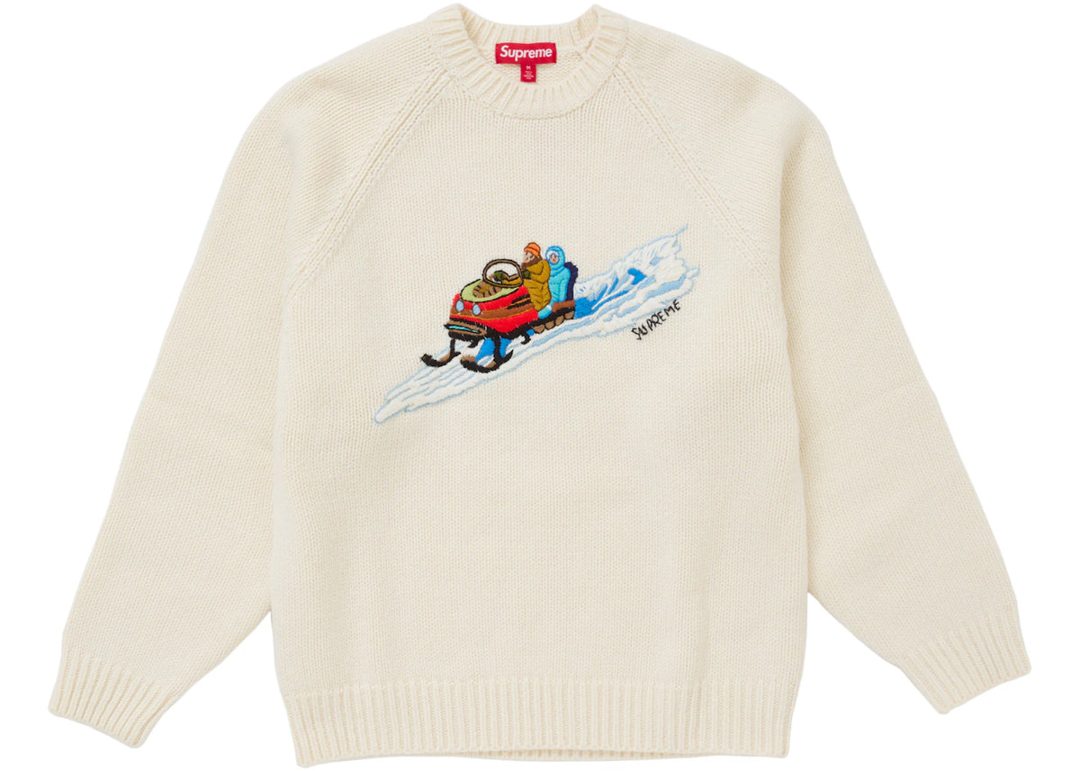 Supreme Snowmobile Sweater White