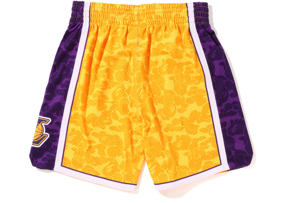BAPE x Mitchell & Ness Los Angeles Lakers Shorts Yellow