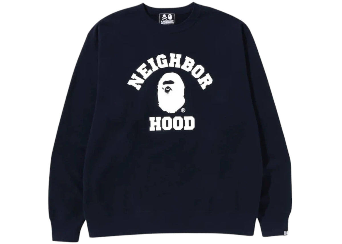 BAPE x Neighborhood Relaxed Fit Crewneck Navy