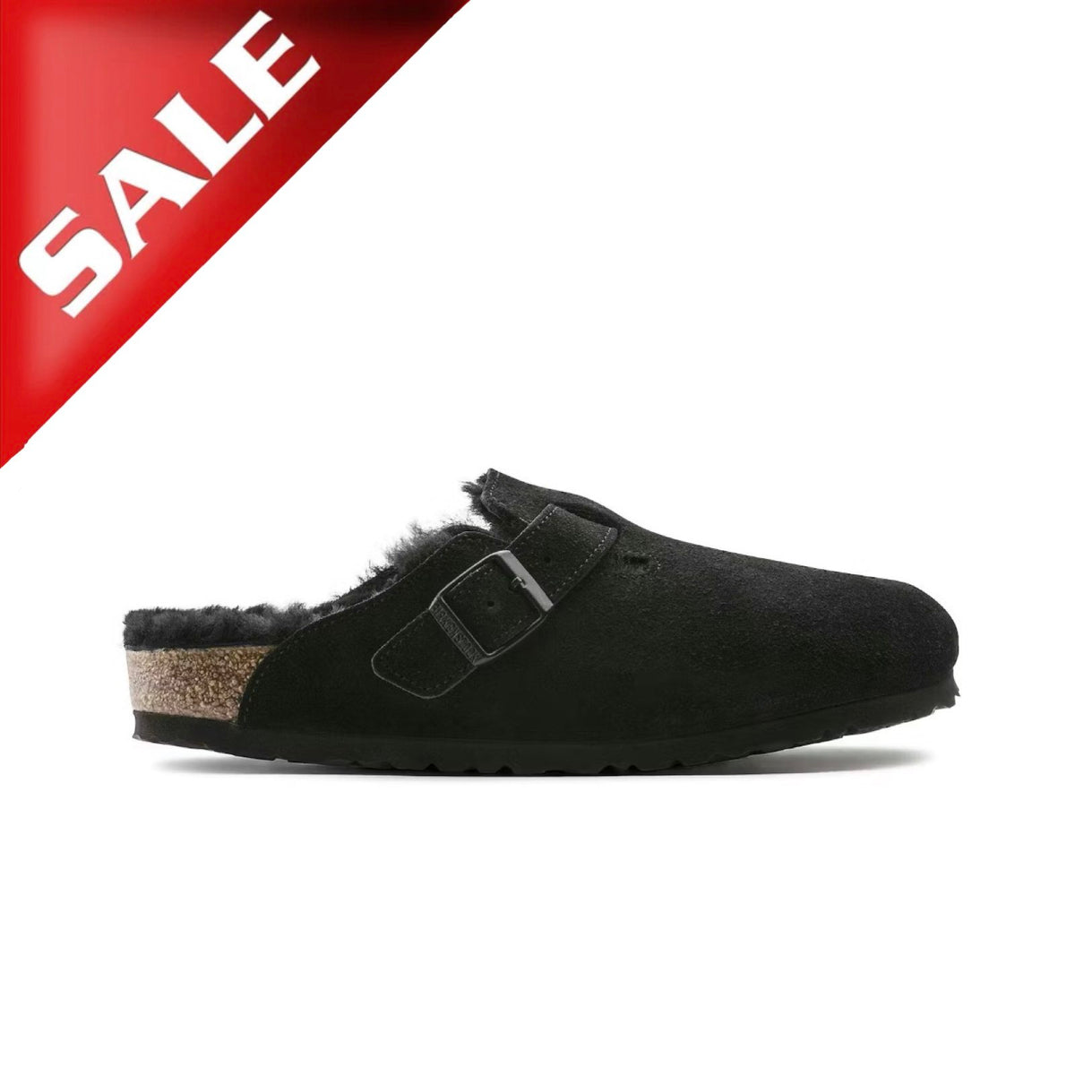 Birkenstock Boston Shearling Suede Black