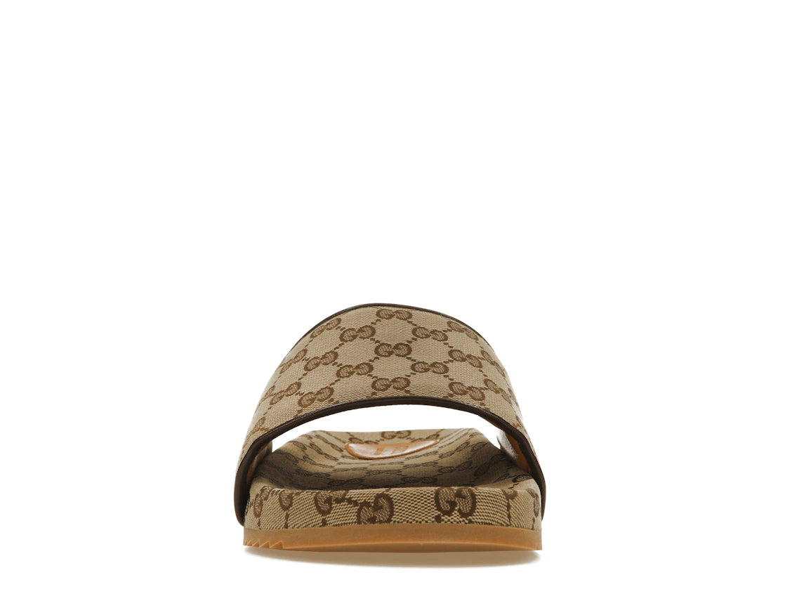 Gucci GG Slide Beige Canvas