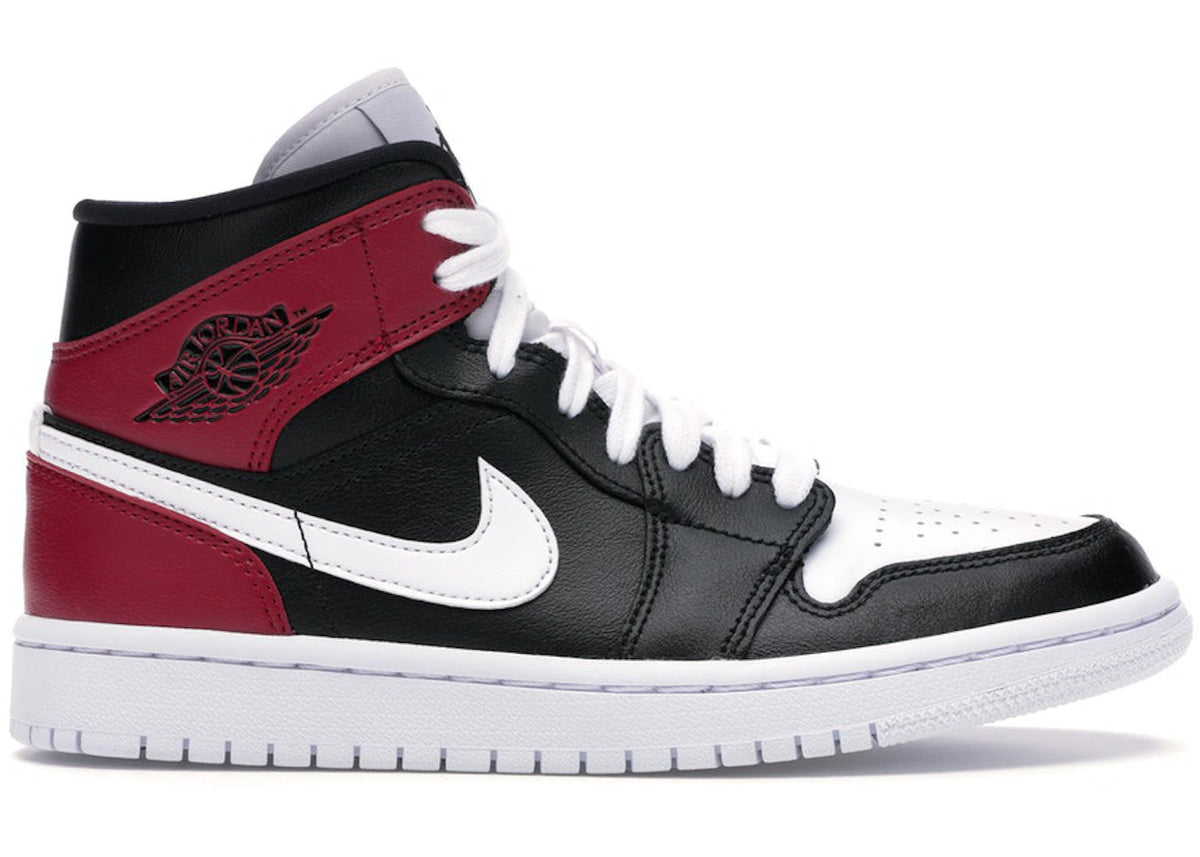 Jordan 1 Mid Black Noble Red (Women's)