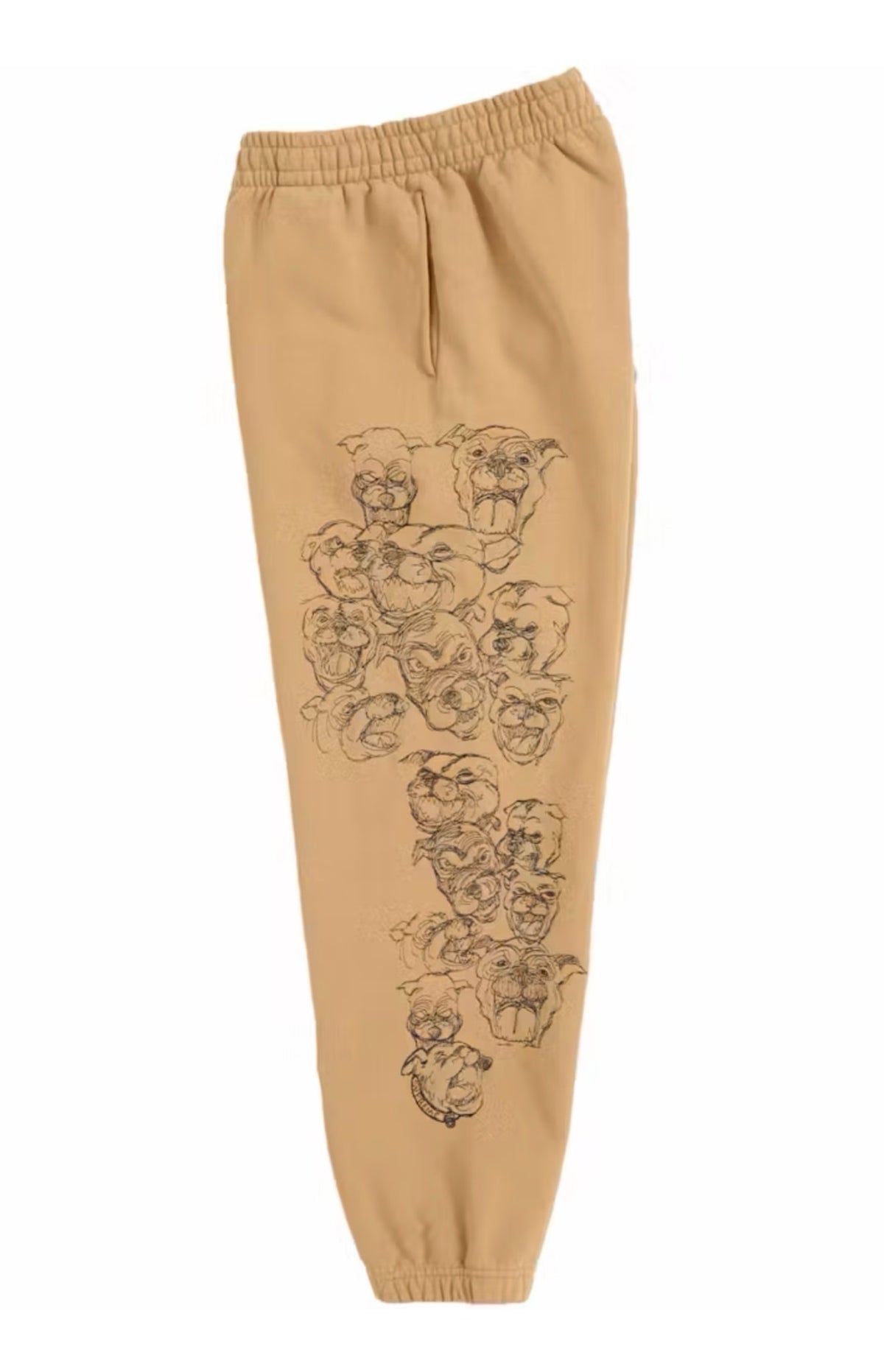 Supreme Pitbulls embroidered Sweatpant Brown