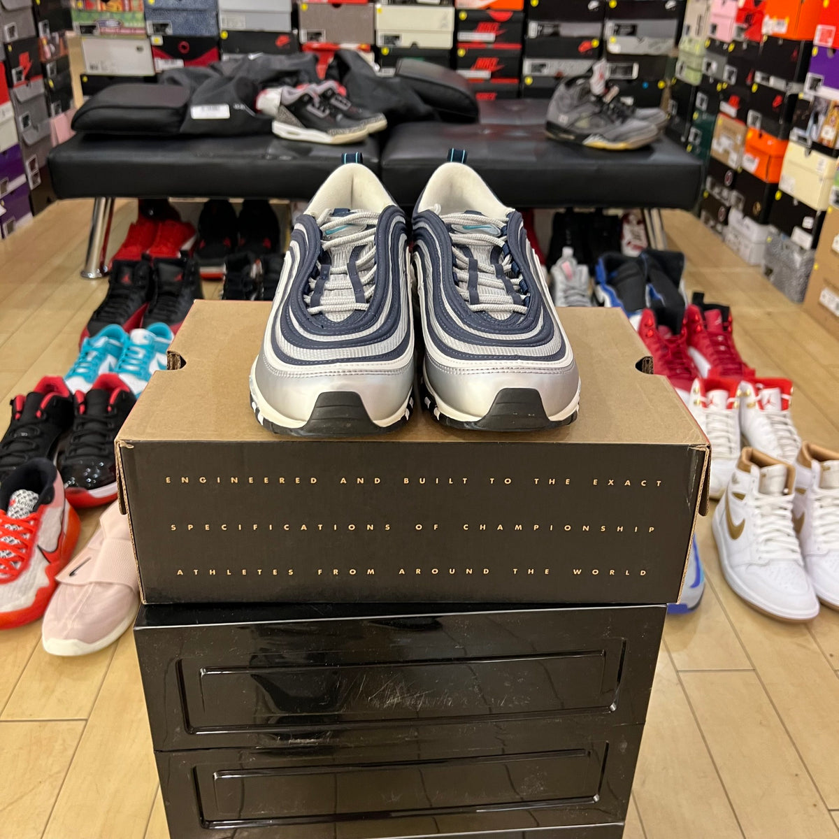 Nike Air Max 97 Metallic Silver Chlorine Blue