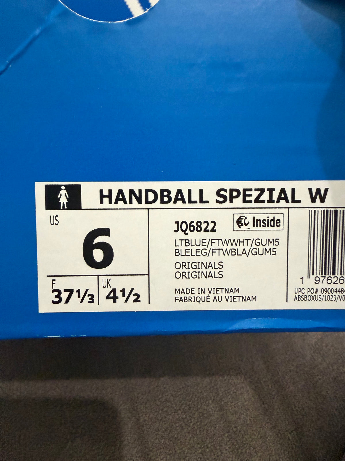 adidas Handball Spezial Light Blue Cloud White Gum (Women's)