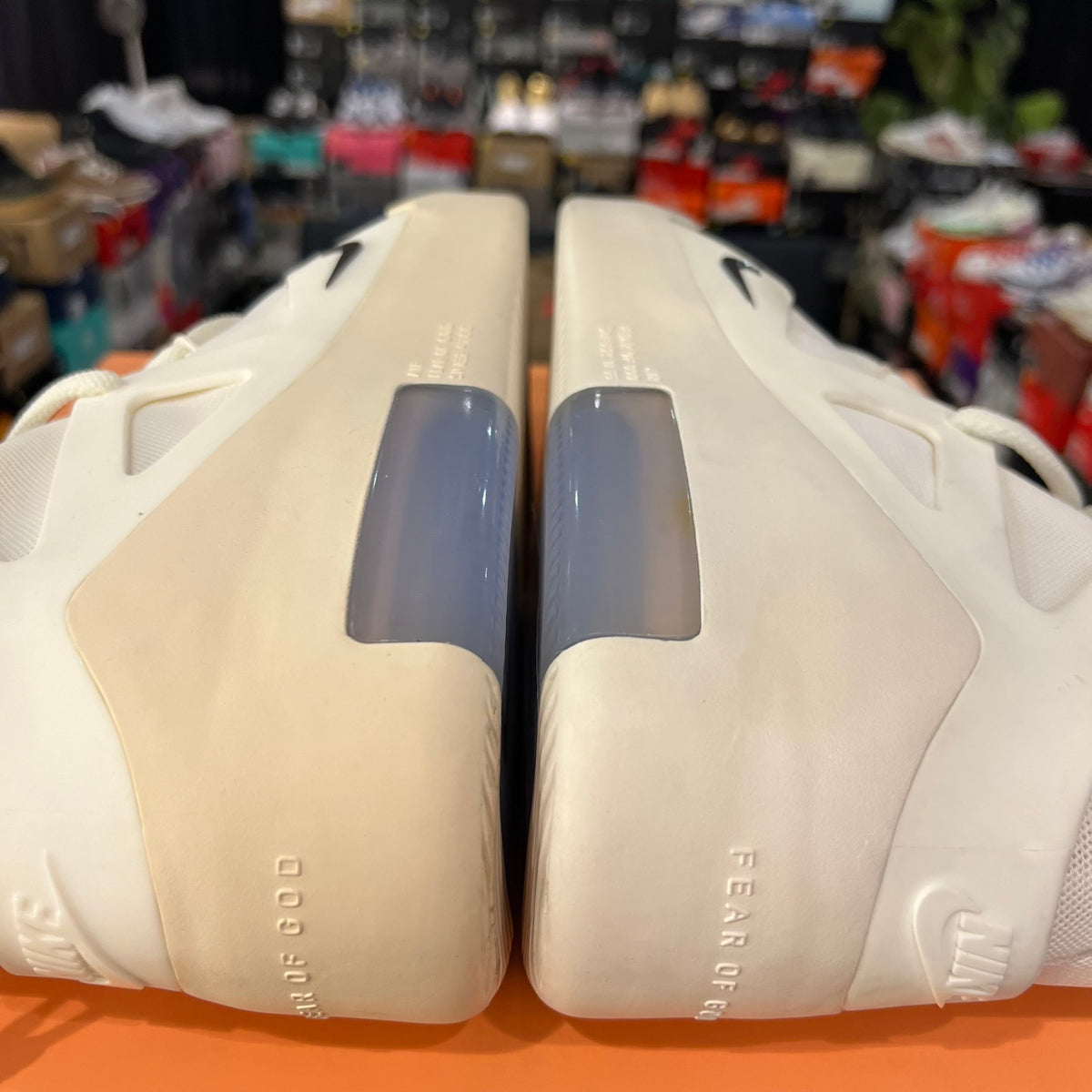 Nike Air Fear Of God 1 Sail Black used yellowing