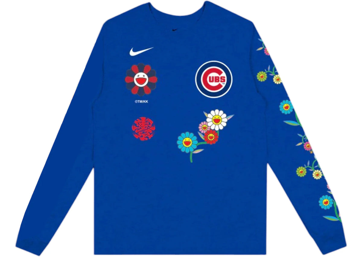 Nike x Takashi Murakami x MLB World Tour Tokyo Series 2025 Cubs L/S Tee Blue